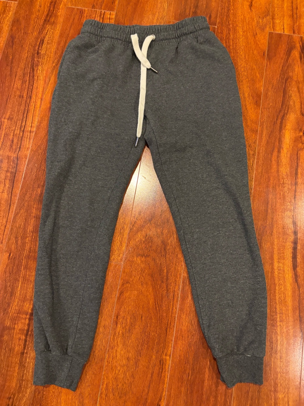 Active USA Dark Gray Kids Jogger Sweatpants with White Drawstring